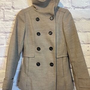 Women's Beige Double-Breasted Jacket